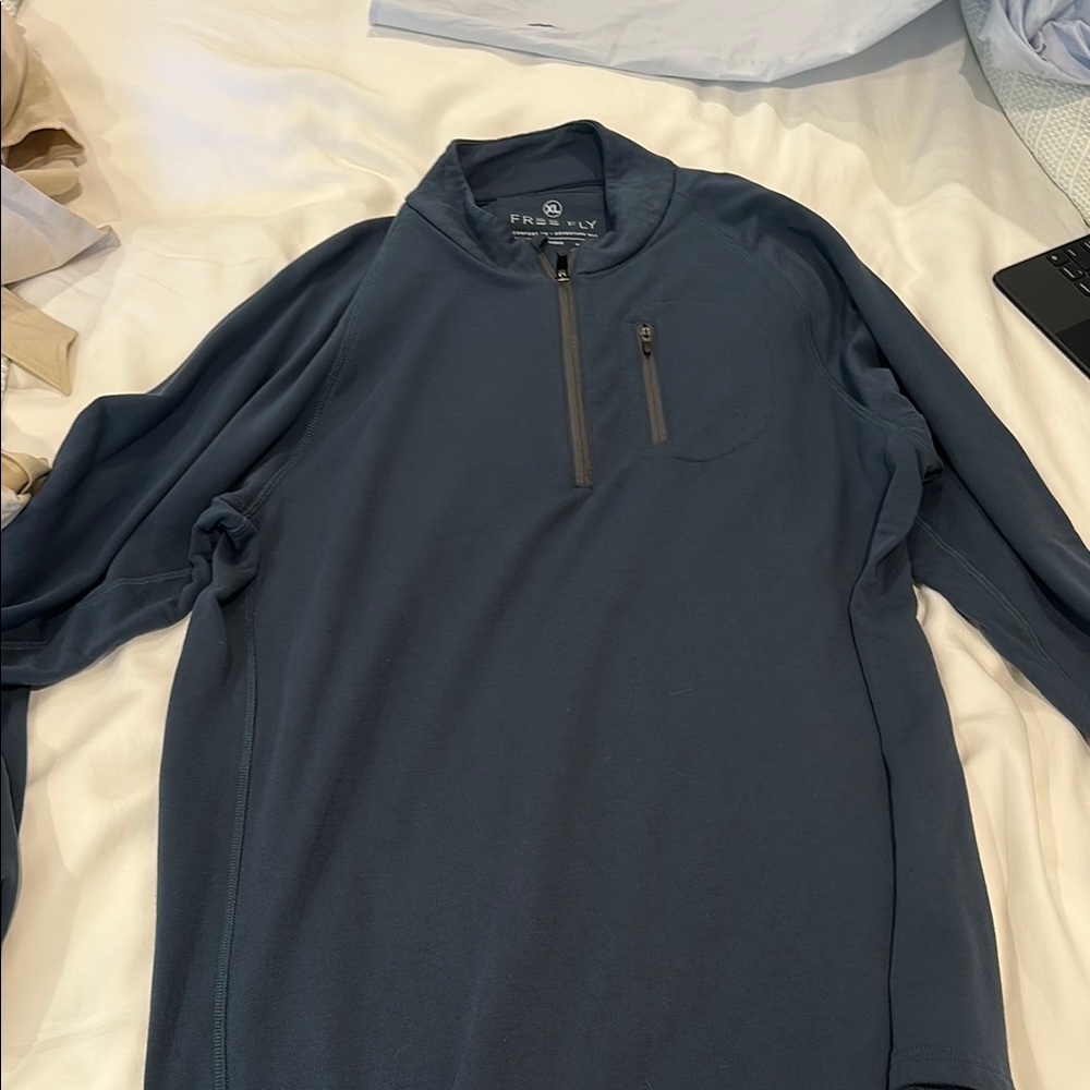 Free Fly Apparel Navy Quarter-Zip Pullover